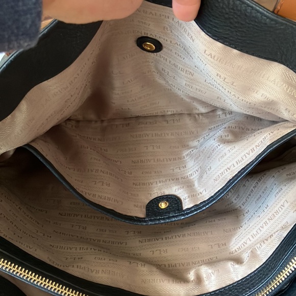 RALPH LAUREN GENUINE LEATHER SHOULDER BAG - Picture 11 of 17